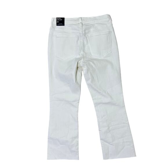 NWT J. Crew Mid-Rise Flare Crop White Jean in Signature Stretch Size 28 - Picture 5 of 7